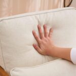 Bonnlo Fine Beige Accent Chairs Set of 2, Upholstered Mid Century Modern Lounge Fabric Chairs Reading Chairs Side Sitting Chair Solid Wood Farmhouse Armchairs for Living Room, Bedroom, Guest Room - Image 10