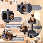 Yaheetech 54in Cat Tree Tower Condo Furniture Scratch Post for Kittens Pet House Play - Image 5