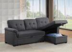 Ball & Cast L-Shape Reversible Sectional Sleeper Sofa Bed 4 in 1 Pull Out Couch with Storage Chaise & Removable Back Cushions,Convertible Sleeper Corner Couch Pull-Out Sofa Bed for Living Room,Office - Image 10