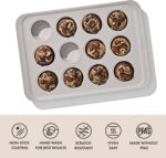 OXO Good Grips Non-Stick Pro Ceramic Coated Metal Bakeware 12 Cup Muffin Pan – Biscuit - Image 3