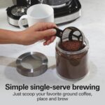 Hamilton Beach 2-Way 12 Cup Programmable Drip Coffee Maker & Single Serve Machine, Glass Carafe, Auto Pause and Pour, Black (49980R) - Image 4