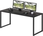 SHW Mission 48-Inch Home Office Computer Desk, Black - Image 2