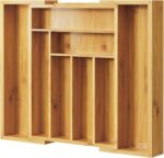 Pipishell Bamboo Silverware Organizer, Expandable Cutlery Tray, Utensil Drawer Organizer in Kitchen for Spoons Forks Knives, Multipurpose Use, Natural, Large - Image 2