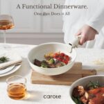 CAROTE 9pcs Pots and Pans Set Non Stick, Cookware Sets, Kitchen Set, Oven/Fridge Safe, Space Saving Pots Set, Nonstick Cooking Set with Versatile Detachable Handle, Induction RV Set, Cream White - Image 6