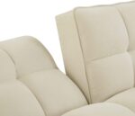 Betoko Convertible Futon Sofa Bed Sleeper Twin Size, Modern Reclining Linen Split Back Sofa Couch with Pillow Top Arm for Compact Living Room,Apartment (Beige) - Image 10