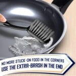 Dish Brush Set of 4 with Bottle Water Brush, Dish Scrub Brush, Scrubber Brush and Straw Brush - Kitchen Scrub Brushes Ergonomic Non Slip Long Handle for Cleaning Cleaner Wash Dish Sink Dishes Cup Pot - Image 6