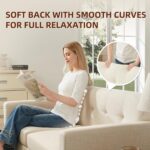 Tbfit 65" W Loveseat Sofa, Mid Century Modern Decor Love Seat Couches for Living Room, Button Tufted Upholstered Small Couch for Bedroom, Solid and Easy to Install Love Seats Furniture, Beige - Image 8