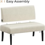 Yaheetech Small Mini Sofa Couch Armless Loveseat Futon for Bedroom, Corduroy Fabric & Easy Assembly, for Small Spaces Living Room,Dorm,Office,Apartment, Beige - Image 7