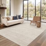 Valenrug Washable Rugs 5x7 - Stain Resistant 5x7 Area Rugs for Living Room, Non Slip Backing Printed Rugs for Bedroom, Folable Machine Washable Area Rug (5'x7', Beige) - Image 5