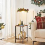 HOOBRO Side Table with Charging Station, End Table with USB Ports and Outlet, Nightstand with 2-Layer Storage Shelves for Small Spaces, Living Room, Bedroom, Stable Frame, Rustic Brown BF09UBZ01 - Image 3