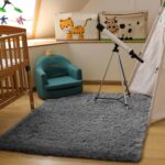 Ophanie Area Rugs for Bedroom, Upgrade Non-Slip Grey Fluffy Soft Shag Carpet, Indoor Floor Gray 4x6 Fuzzy Shaggy Living Room Plush Rug for Kids Home Dorm Decor Aesthetic - Image 7