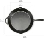 Amazon Basics Pre-Seasoned Cast Iron Skillet, Oven Safe, Even Heating, Heavy-Duty & Large, 15-Inch, Black - Image 5