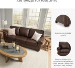 Signature Design by Ashley Colleton Classic Leather Match Sofa with Nailheads, Dark Brown - Image 6