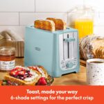 BELLA 2 Slice Toaster with Auto Shut Off - Extra Wide Slots & Removable Crumb Tray and Cancel, Defrost & Reheat Function - Toast Bread, Bagel & Waffle, Aqua - Image 8