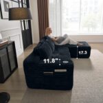 Cloud Sectional Couch with L-Shape Chaise, Modern Modular Sofa with Deep Seat, Built-in Cup Holder & Storage Pocket for Living Room Bedroom, No Assembly Required (Black, Right Facing Chaise) - Image 10