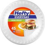 Hefty Everyday Soak-Proof Foam Plates, White, 8.875 Inch, 45 Count - Image 2