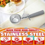 4 oz Ice Cream Scoop with Trigger Release #8 – Stainless Steel Versatile Tool for Baking, Cookies and Desserts Spoons, Easy-to-Clean, Dishwasher-Safe, Ergonomic Design for Precise Culinary Portions - Image 4