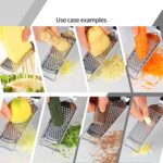 Handheld Cheese Grater - Mirror Stainless Steel Blades, Lightweight & Ultra-Smooth & Rustproof - Non-Slip Comfortable Handle for Parmesan, Mozzarella, Hard & Soft Cheeses - Dishwasher Safe - Image 7