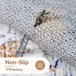 OPPODREAM Soft Neutral Area Rugs 5x7, 5x7 Washable Rug with Non Slip Backing, 5 x 7 Faux Cashmere Low-Pile Carpet, Light Grey & Ivory Cream - Image 4