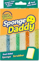 Scrub Daddy Sponge Daddy - Scratch-Free Multipurpose Dish Sponge - BPA Free & Made with Polymer Foam - Stain & Odor Resistant Kitchen Sponge (4 Count) - Image 2