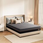 EGOHOME 12 Inch Queen Memory Foam Mattress for Back Pain, Cooling Copper Gel Bed in a Box, Foam Made in USA, CertiPUR-US Certified, Therapeutic Medium Firm, Double 60x80x12 Black - Image 8