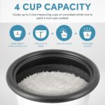 Aroma Housewares 4-Cups (Cooked) / 1Qt. Rice & Grain Cooker (ARC-302NGBL), Blue - Image 7