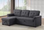 Ball & Cast L-Shape Reversible Sectional Sleeper Sofa Bed 4 in 1 Pull Out Couch with Storage Chaise & Removable Back Cushions,Convertible Sleeper Corner Couch Pull-Out Sofa Bed for Living Room,Office - Image 5