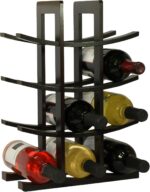 Oceanstar WR1132 12-Bottle Bamboo Wine Rack, Dark Espresso - Image 3