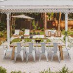 Furmax Metal Dining Chair Indoor Outdoor Use Stackable Chic Side Classic Trattoria Metal Chairs Set of 4 for Kitchen, Dining Room, Bistro and Cafe (Distressed White) - Image 5