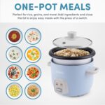 Aroma Housewares 4-Cups (Cooked) / 1Qt. Rice & Grain Cooker (ARC-302NGBL), Blue - Image 4