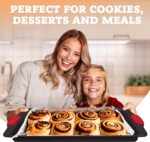 Premium Non-Stick Baking Sheets Set of 3 - Deluxe BPA Free, Easy to Clean Racks w/Silicone Handles - Bakeware Pans for Cooking Baking Roasting - Lets You Bake The Perfect Cookie or Pastry Every Time - Image 6