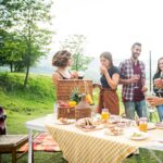 Outvita 4ft Portable Folding Camping Table, Outdoor Waterproof Adjustable Height Table, Aluminum Lightweight Suitcase Foldable Table for Picnic BBQ Beach Dining - Image 3