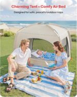 QPAU Inflatable Toddler Travel Bed with Tent – Lightweight Blow Up Kids Air Mattress with Hand Pump – Indoor & Outdoor Portable Sleeping Solution for Camping, Travel, Home, Grandma’s – Ages 3+ - Image 3