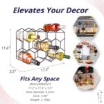 Gusto Nostro Countertop Wine Rack - 14 Bottle Freestanding Modern Black Metal Small - 3 Tier Tabletop Wine Holder Stand for Cabinet, Pantry - Wine Racks Countertop - No Assembly Required - Image 6