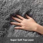 Ophanie Area Rugs for Bedroom, Upgrade Non-Slip Grey Fluffy Soft Shag Carpet, Indoor Floor Gray 4x6 Fuzzy Shaggy Living Room Plush Rug for Kids Home Dorm Decor Aesthetic - Image 3