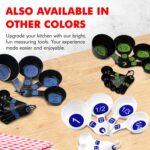 Chef Craft Easy to Read Plastic, Measuring Cup Set, 10 piece set, Blue - Image 8