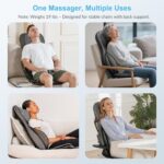 COMFIER Massager Chair with Heat, Shiatsu Neck Back Massager Portable with Compress & Rolling,Massage Chair Pad for Full Back,Neck,Full Body Pain, Gray - Image 7