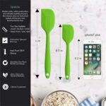 Silicone Spatulas, 11 inch Rubber Spatula Heat Resistant Seamless One Piece Design Non-Stick Flexible Scrapers Baking Mixing Tool (4 Piece) - Image 7