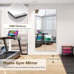 4 Pack Wall Mirror Full Length, 12 x 12 Inch Acrylic Mirror Tiles, Shatterproof Flexible Plastic Mirror Sheets for Bedroom Home Gym Door - Image 6