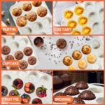 2Pack Silicone Muffin Pan for Baking with Metal Reinforced Frame, 12 Cup Regular Size Cupcake Pan, BPA Free Silicone Muffin Tray, Cupcake Baking Pan Molds for Oven Dishwasher Safe - Image 7