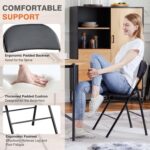 Sweetcrispy Folding Chair 12 Pack, Leather Padded Folding Chairs, Sturdy Metal Foldable Chairs, Easy to Use and Store, Outdoor and Indoor, for Home, Office, Party, Comfy - Image 5