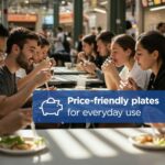 Dixie Basic 8.5 Inch Light-Weight Paper Plates By GP PRO, White, 500 Count (125 Disposable Plates Per Pack, 4 Packs Per Case), DBP09W - Image 8