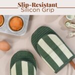 Folkulture Mini Oven Mitts Heat Resistant | (5.75 x9) Set of 2 Short Oven Mitts with Hanging Loop | 100% Cotton Oven Gloves | Kitchen Mittens, Small Silicone Oven Mits - Image 6