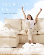 107" Comfy Cloud Couch with L-Shape Chaise & Deep Seat, Modular Sectional Sofa in a Box, Boneless Upholstered Couches for Living Room, No Assembly Required (Soft Corduroy, Beige) - Image 4