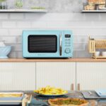 Galanz GLCMKZ07BER07 Retro Countertop Microwave Oven with Auto Cook & Reheat, Defrost, Quick Start Functions, Easy Clean with Glass Turntable, Pull Handle.7 cu ft, Blue - Image 7