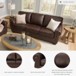 Signature Design by Ashley Colleton Classic Leather Match Sofa with Nailheads, Dark Brown - Image 5