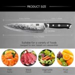 SHAN ZU Chef Knife 8 Inch Japanese Steel Damascus Kitchen Knife, Professional Kitchen Knives Sharp High Carbon Super Steel Kitchen Utility Knife - Image 6