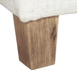 Homepop Home Decor | K7342-F2067 | Classic Square Storage Ottoman with Lift Off Lid | Ottoman with Storage for Living Room & Bedroom, Cream Woven - Image 8