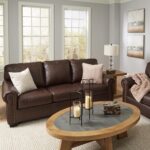 Signature Design by Ashley Colleton Classic Leather Match Sofa with Nailheads, Dark Brown - Image 3