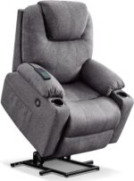 MCombo Power Lift Recliner Chair for Elderly, Lift Chair with Heat and Massage, FSC Certified, USB&Type C Ports, Cup Holders, Fabric 7040 (Medium, Gray) - Image 2